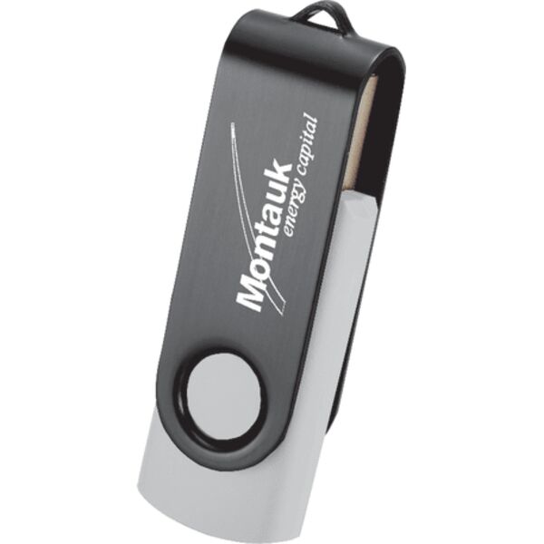 Rotate Black Clip Flash Drive 8GB Thumbnail